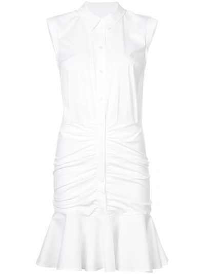 VERONICA BEARD FRILL-TRIM SHIRT DRESS,CORESCP230512570283