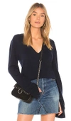 Theory Button Sleeve Pullover Sweater In Navy