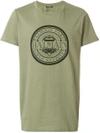 BALMAIN BALMAIN LOGO PRINT T-SHIRT - GREEN,S8H8601I16112581797