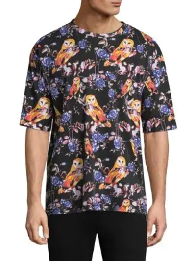 3.1 Phillip Lim / フィリップ リム Cotton Floral-print Tee In Owl Print