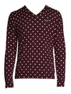 COMME DES GARÇONS PLAY Black Heart Wool Polka Dot Sweater