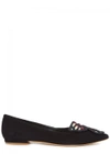 SOPHIA WEBSTER BIBI BUTTERFLY SUEDE FLATS