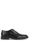 TOD'S BLACK LEATHER OXFORD SHOES