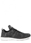 APL ATHLETIC PROPULSION LABS TECHLOOM PRO BLACK AND GREY KNITTED TRAINERS