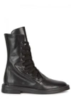 ANN DEMEULEMEESTER BLACK LEATHER ANKLE BOOTS