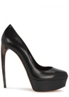 ALEXANDER MCQUEEN BLACK LEATHER PUMPS