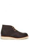 RED WING SHOES ANTHRACITE LEATHER CHUKKA BOOTS
