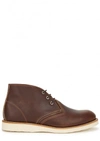 RED WING SHOES BROWN LEATHER CHUKKA BOOTS