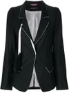 ANN DEMEULEMEESTER ANN DEMEULEMEESTER TASSEL DETAIL FITTED BLAZER - BLACK,18011010P17609912568685