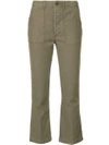R13 CROPPED CARGO TROUSERS,R13W03200312593781