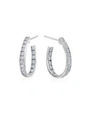 MARIA CANALE CHANNEL-SET DIAMOND HOOP EARRINGS,PROD207950018