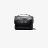 Saint Laurent Niki Medium Flap Ysl Shoulder Bag In Crinkled Leather In Black