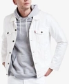 Levi's Levis White Denim Vintage Fit Trucker Jacket In Steel Hour