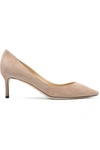 JIMMY CHOO ROMY 60 SUEDE PUMPS