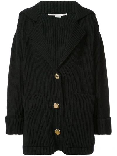 Stella Mccartney Patch-pocket Wool Cardigan In Navy