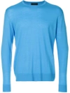 Prada Classic Crew Neck Sweater - Blue In Blue