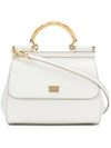 Dolce & Gabbana White Iguana Medium Miss Sicily Bag