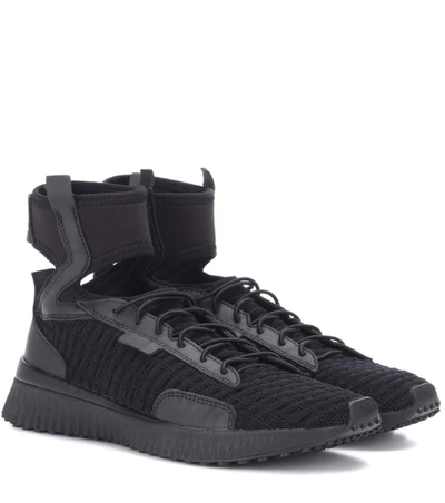 Fenty X Puma Leather High Top Sneakers In Black