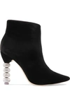 SOPHIA WEBSTER Coco crystal-embellished velvet ankle boots