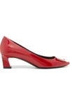 Roger Vivier Decollete Trompette Patent-leather Pumps In Red
