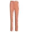 Golden Goose Vanda Varsity Velvet Trousers In Pink