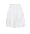 PRADA COTTON-BLEND POPLIN SKIRT,P00299865