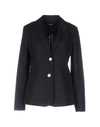 ARMANI JEANS ARMANI JEANS WOMAN SUIT JACKET MIDNIGHT BLUE SIZE 6 COTTON, LINEN, VISCOSE,49331555PG 5