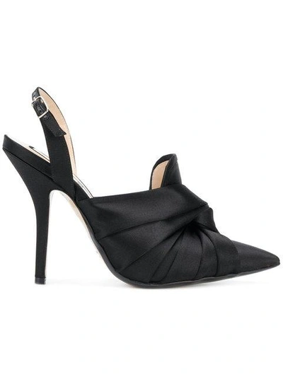 N°21 Slingback Twisted Detail Pumps In Black