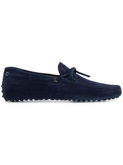 Tod's Gommino Suede Driving Loafers In Dark Blue