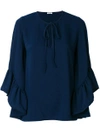 P.A.R.O.S.H peplum cuffed blouse,PANTERYD31043412587227
