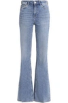 M.I.H. JEANS WOMAN FADED HIGH-RISE FLARED JEANS MID DENIM,AU 4772211930050974