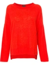 MARC CAIN MARC CAIN ROUND NECK JUMPER - RED,JC4113M0112557881