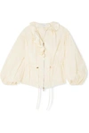 GIAMBATTISTA VALLI RUFFLED TAFFETA JACKET