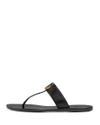 Gucci Marmont Logo-embellished Leather Sandals In Black/black