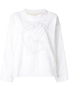 MM6 MAISON MARGIELA MM6 MAISON MARGIELA CREWNECK SWEATSHIRT - WHITE,S52GU0043S2532212584656