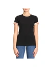 Burberry 'house Check' Cuffs T-shirt In Black