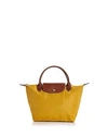 Longchamp 'small Le Pliage' Top Handle Tote - Yellow In Sunshine Yellow/gold