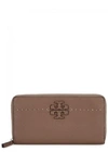 TORY BURCH MCGRAW TAUPE LEATHER WALLET