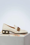 GUCCI Leather mid-heel loafer,423559 DKHC0 9061