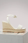 LANVIN WEDGE SANDALES WITH CHAIN,SAKS04/RAEX/3