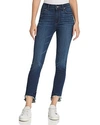 PAIGE HOXTON FRAYED ARCHED-HEM JEANS IN AUBURN,4371A98-5374