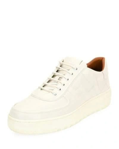 Bally Men's Othello Leather Low-top Platform Sneakers In White