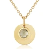 Auree Jewellery Bali 9ct Gold April Birthstone Necklace White Topaz
