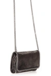 STELLA MCCARTNEY RUTHENIUM FALABELLA SHAGGY DEER SHOULDER BAG,291622 W90561111