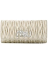 MIU MIU MATELASSÉ CONTINENTAL WALLET,5MH1092BSQ12577362