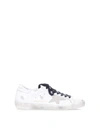 GOLDEN GOOSE SUPERSTAR WHITE LEATHER SNEAKERS,10180880