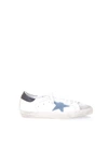 GOLDEN GOOSE WHITE LEATHER SUPERSTAR SNEAKERS,10182899
