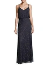 ADRIANNA PAPELL SEQUINED CHIFFON GOWN,0400087049892