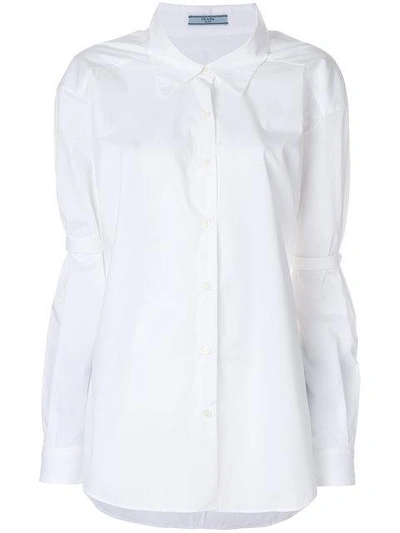 Prada Elbow Tab Shirt In White
