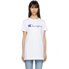 CHAMPION CHAMPION REVERSE WEAVE WHITE BIG LOGO T-SHIRT,110478